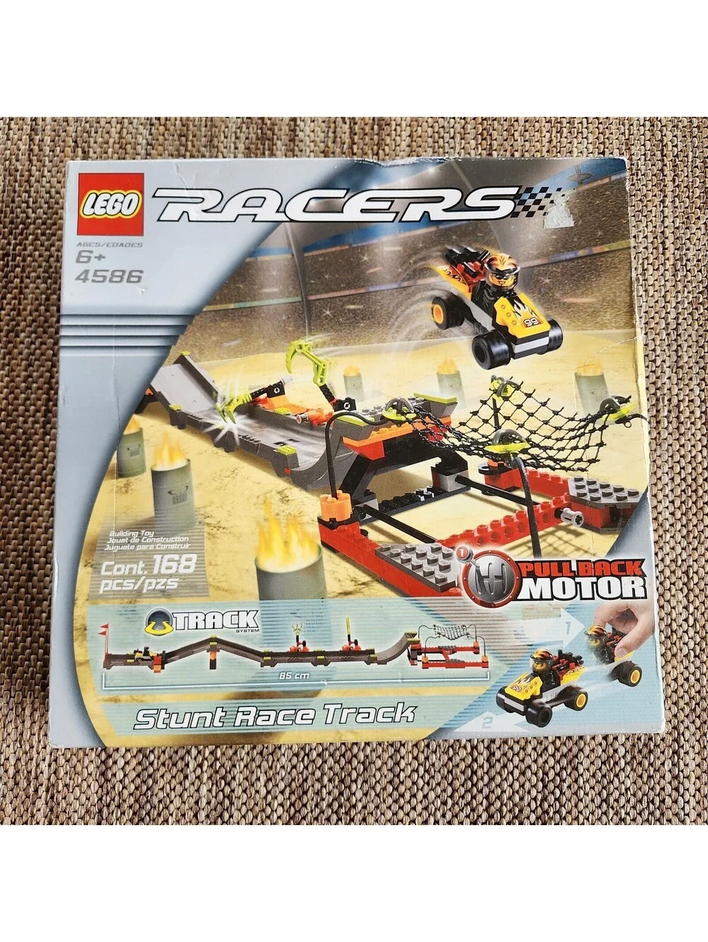 LEGO Racers: Stunt Race Track (4586) New Sealed Vtg 2002 Pull Back Motor Minifig